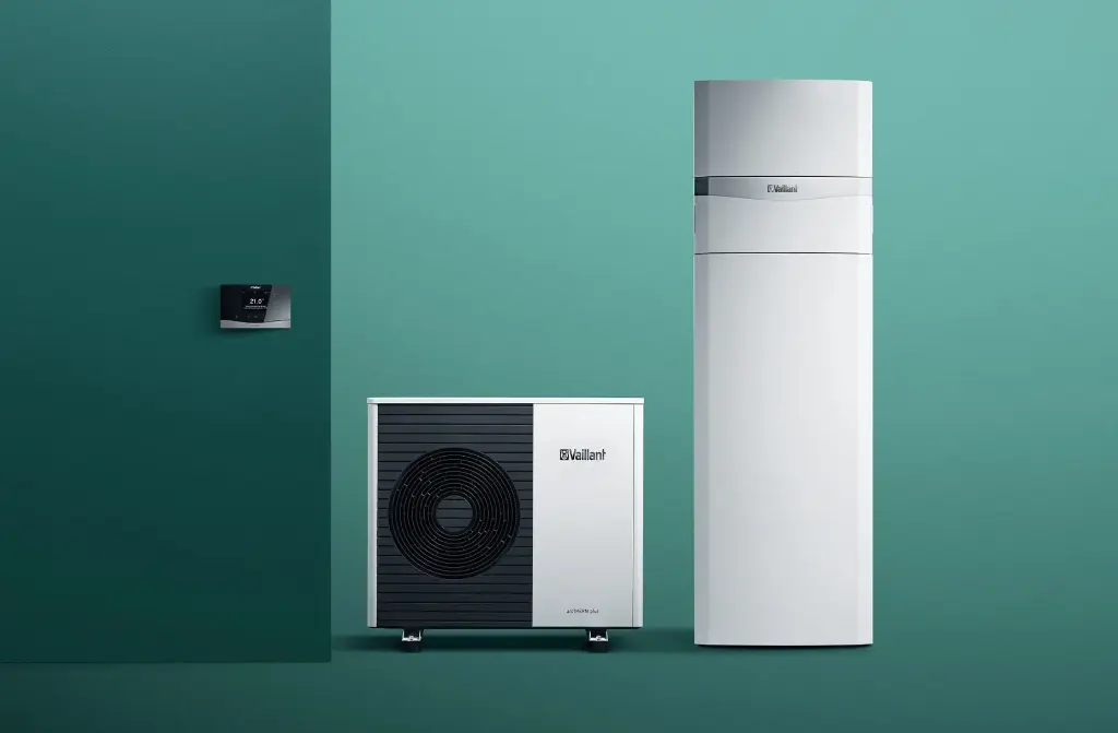 Aerotermia Vaillant aroTHERM plus uniTOWER con unidad interior compacta e integrada R290 de alta gama 9,5-18 kW