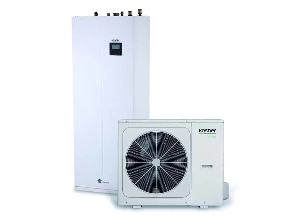 ♻️Aerotermia Kosner AQUARIS MD 12 Bibloc con depósito integrado ACS de 240 L