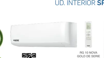 ♨️❄️Unidad Interior Split Kosner Nova Gold – Alta eficiencia premium para sistemas split y multisplit A+++