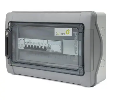 Cuadro de Protecciones para Cargador de Vehículo Eléctrico 40A (Monofásico 7,4 kW) con enchufe Schuko con rearme automático 