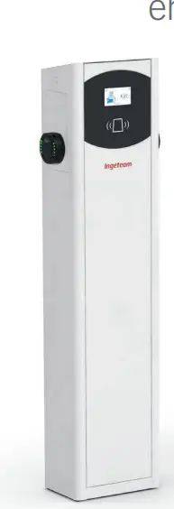 Cargador de vehículo Eléctrico Comercial INGEREV FUSION Street  doble 2X22kW con TPV integrado y WIFI 