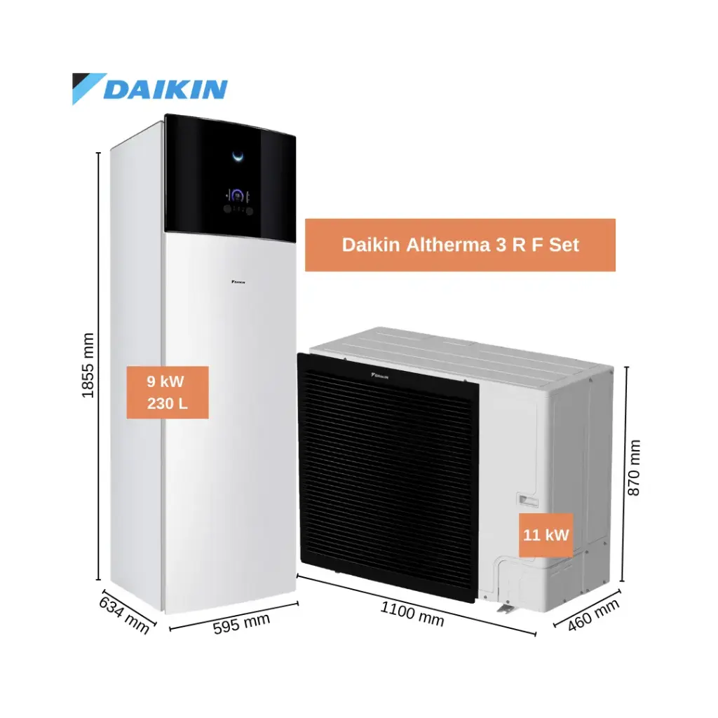 Aerotermia Daikin Altherma 4 Silent WiFi - Aerotermia bibloc premium para alta temperatura - Unidad exterior de 6-8 kW