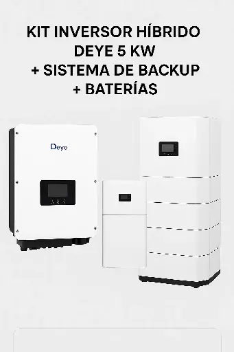 Kit Deye PowerPRO 10 — Inversor híbrido 5-6 kW + Backup + 10,24 kWh de almacenamiento +Instalación & Legalización + Optimizacion 360